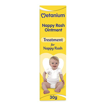 Metanium Nappy Rash Ointment - Treatment of Nappy Rash - Helps Relieve Irritation & Redness - Gentle On Newborn Skin - 30 g (Pack of 1) - FoxMart™️ - Metanium